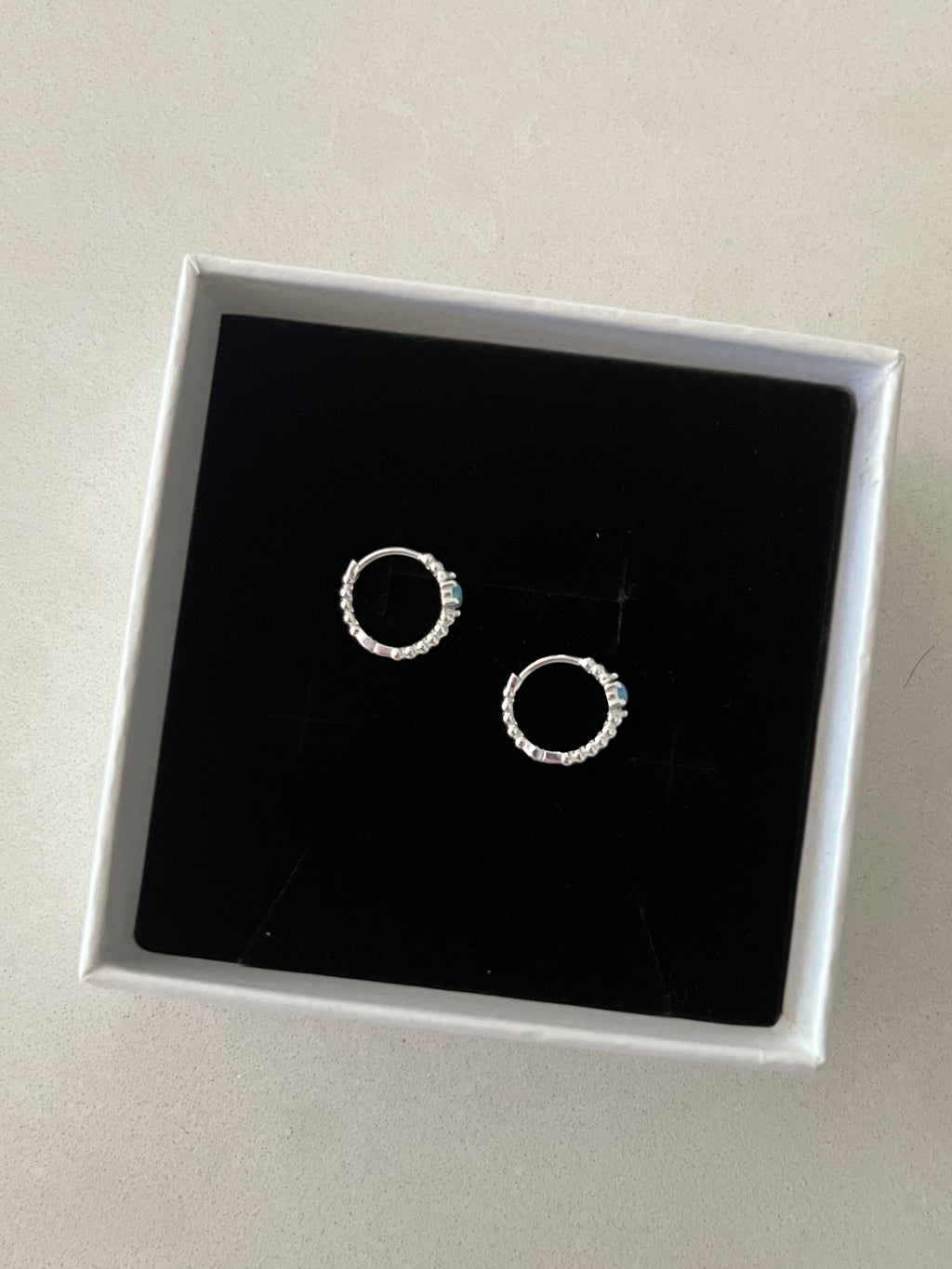 Sterling Silver Sky Huggies