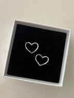 Sterling Silver Sweetheart Hoops (Gold/Silver)