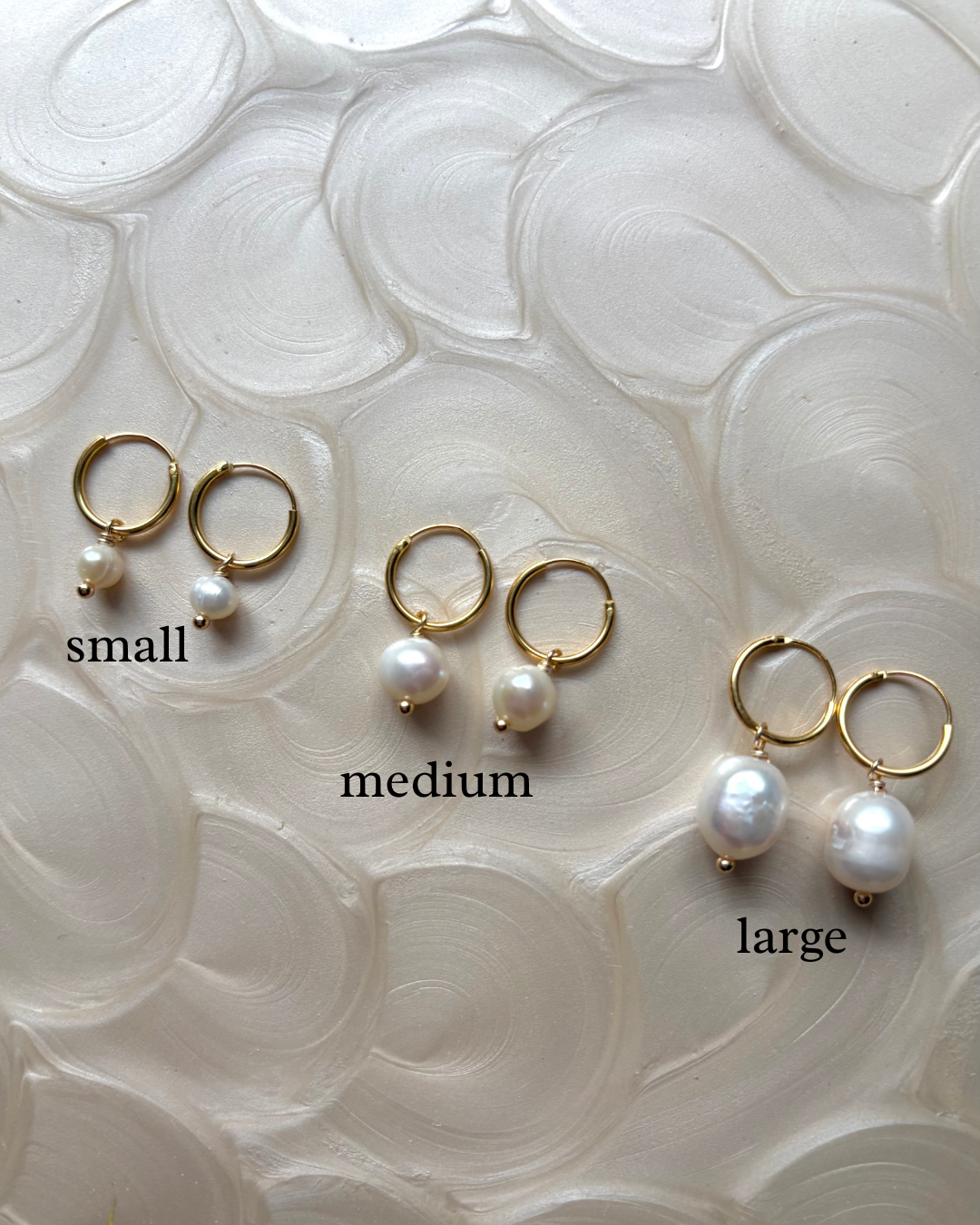 Sterling Silver Baroque Pearl Huggies (Gold/Silver)